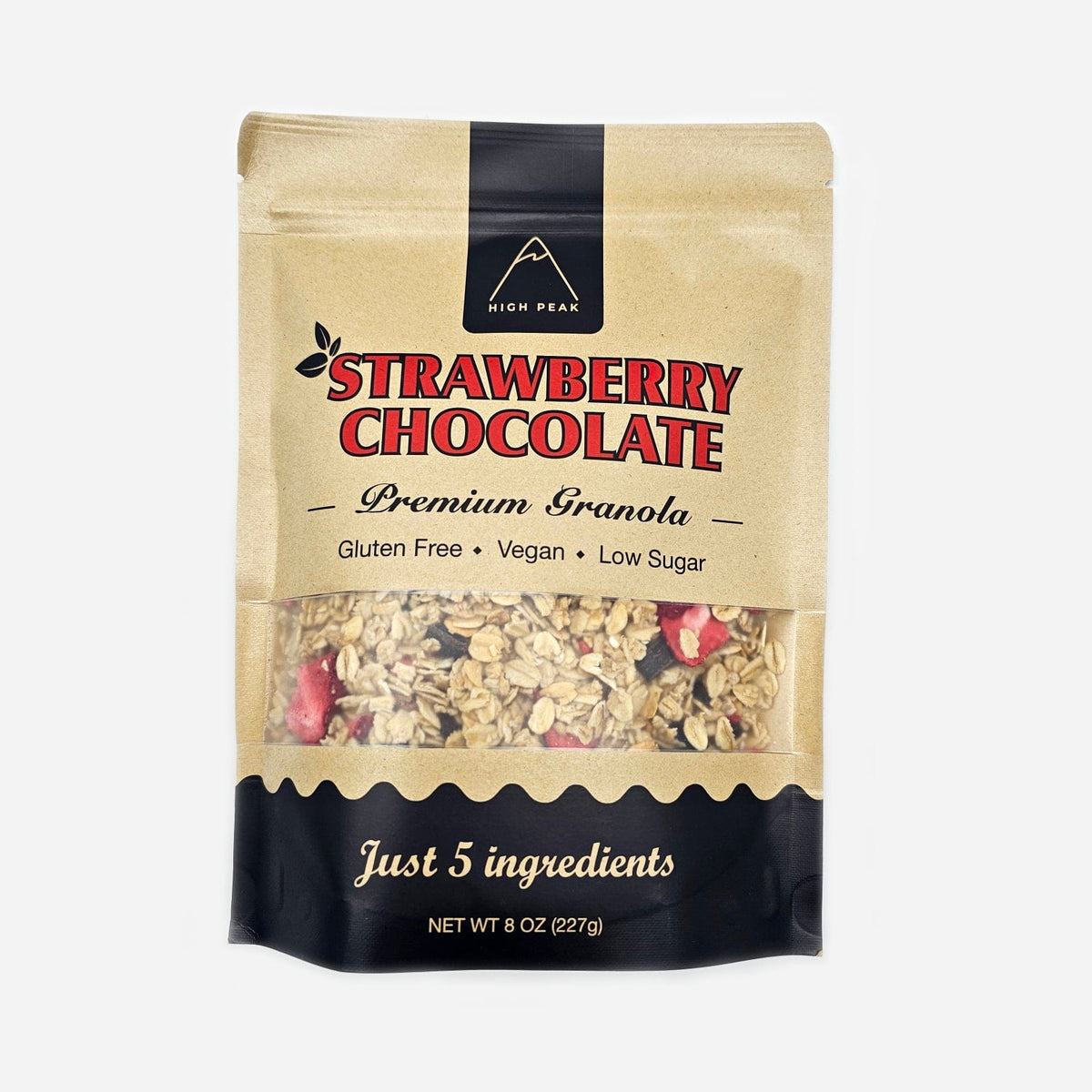 High Peak Granola Strawberry Chocolate 8oz — Blue Heron French