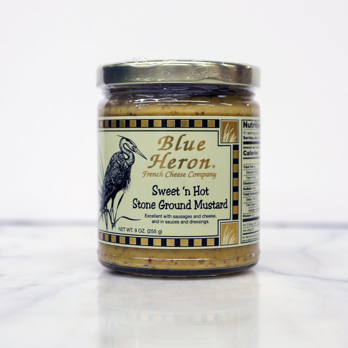 Blue Heron Mustard: Sweet & Hot Stone Ground 9oz