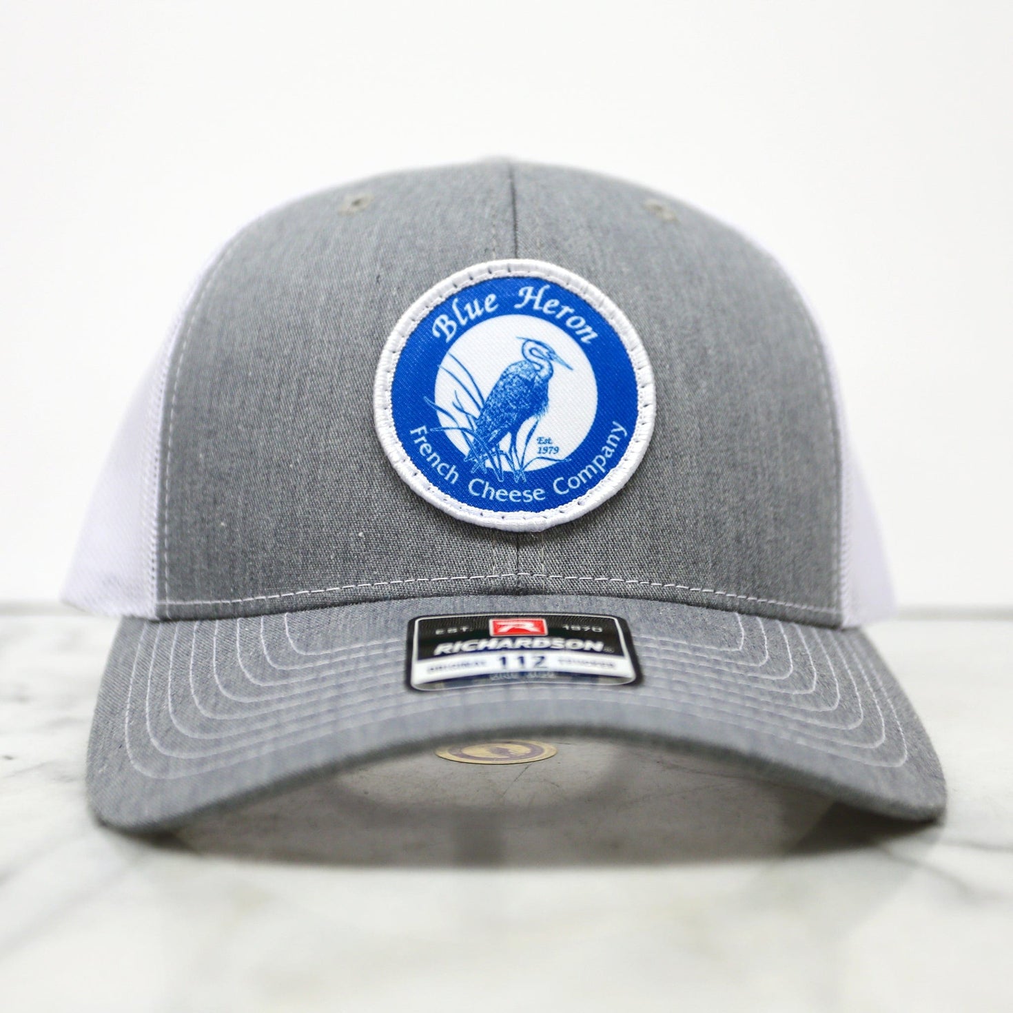 Blue Heron Trucker Hat - Grey White