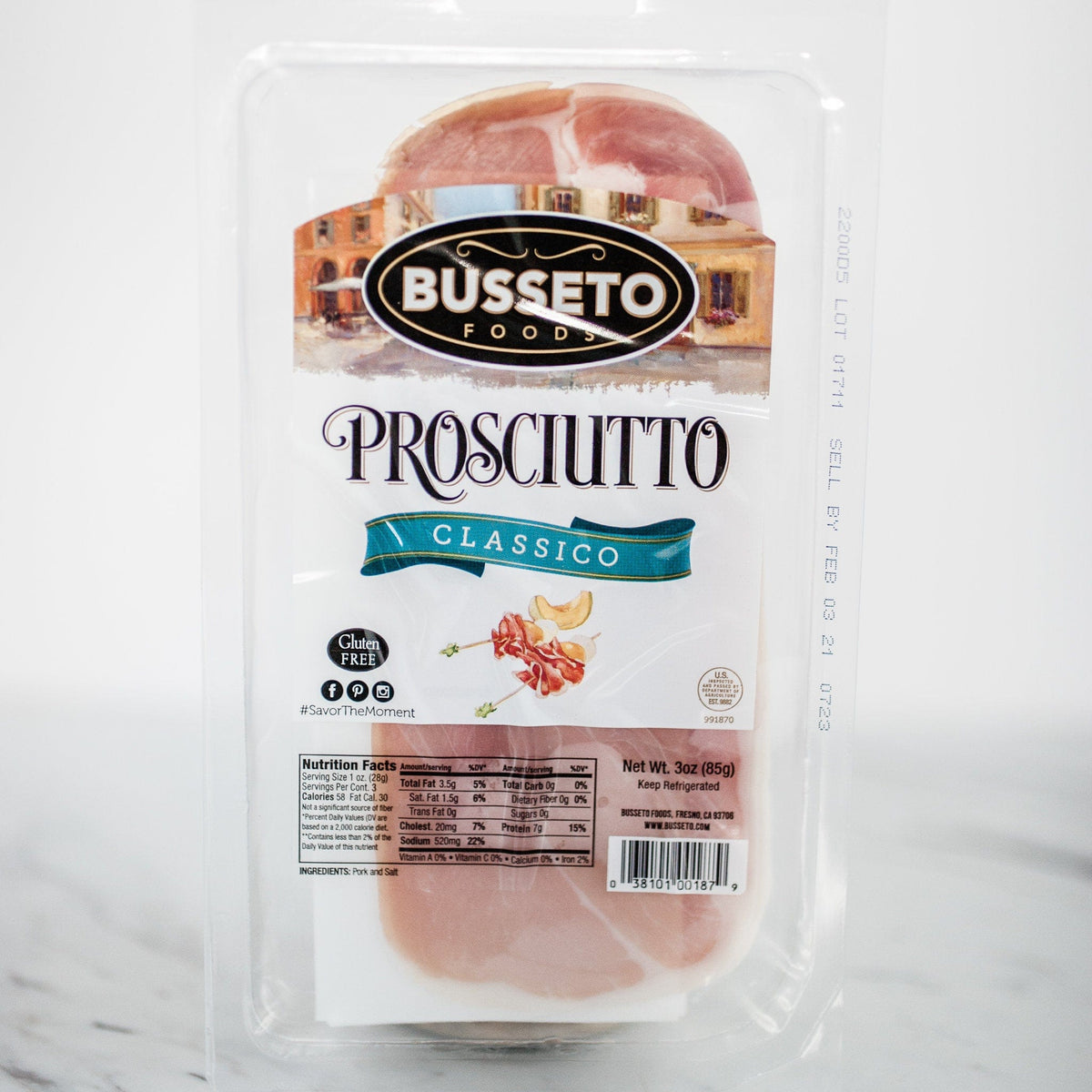 Buseto Cheese Busseto Prosciutto: Traditional 3oz. — Blue Heron Cheese & Wine Company