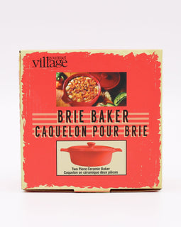 Gourmet Village Ceramic Brie Baker Red