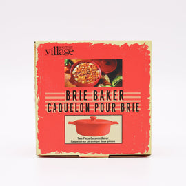 Gourmet Village Ceramic Brie Baker Red