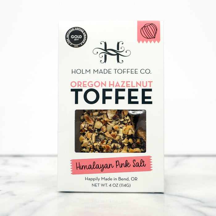 Holm Made Toffee Co - Oregon Hazelnut Himalayan Pink Salt 4oz