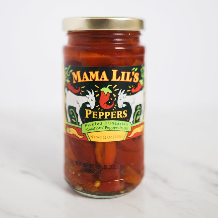 Mama Lil's Peppers: Mildly Spicy Pickled Peppers in Olive Oil 12oz
