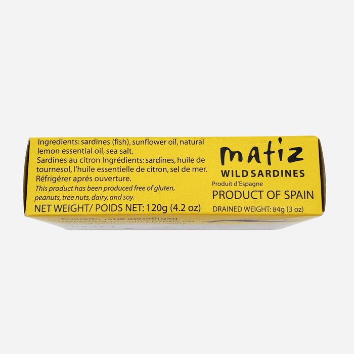 Matiz Wild Sardines in Natural Lemon Essence 4.2oz